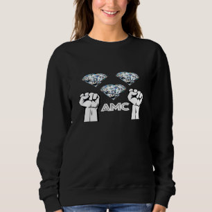 Sweatshirt Diamond Hands Amc - Rocket Vers La Lune