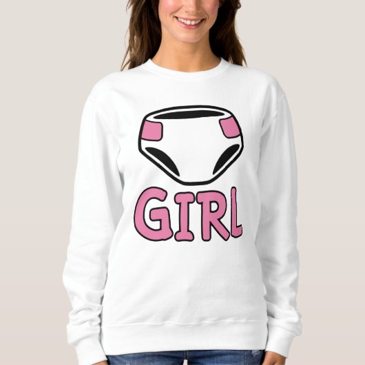 SWEATSHIRT DIAPER GIRL (Devant)