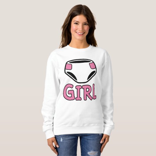 SWEATSHIRT DIAPER GIRL (Devant entier)