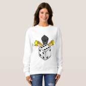 Sweatshirt Dice au Poker avec pique et étoiles (Devant entier)