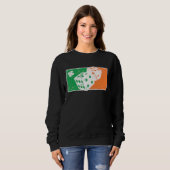 Sweatshirt Dice Game St Patrick's Day Irish Flag C Distressed (Devant entier)