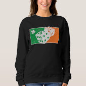 Sweatshirt Dice Game St Patrick's Day Irish Flag C Distressed (Devant)