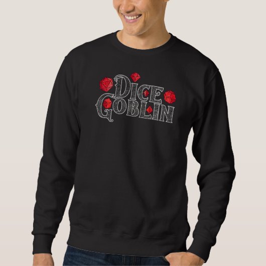 Sweatshirt Dice Goblin Crimson Blood Dice Tablett Rpg (Devant)