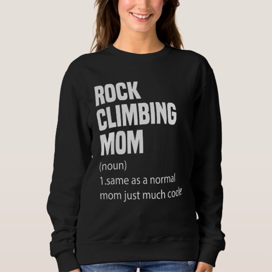 Sweatshirt Dictionnaire de maman d'escalade de rocher Définit (Devant)