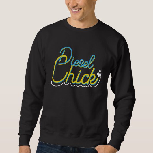 Sweatshirt Diesel Chick  Diesel Power Mechanic 4X4 (Devant)
