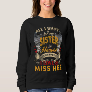 Sweatshirt Dieu a fait de ma sœur un ange au ciel Souvenirs d