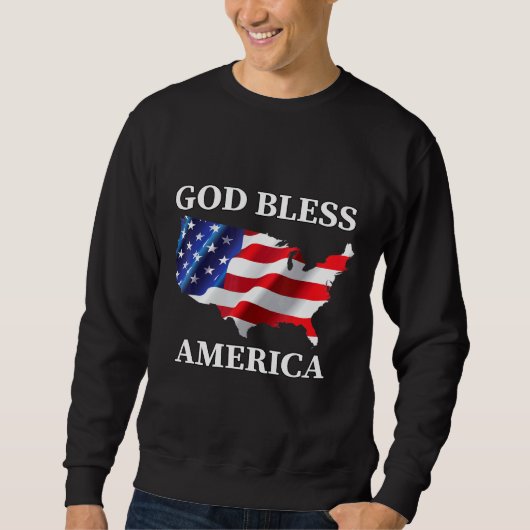 Sweatshirt Dieu Béni Amérique Holiday Patriotique (Devant)