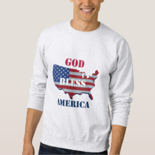 Sweatshirt Dieu bénisse l'Amérique Conception patriotique