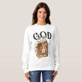 Sweatshirt Dieu écrit toujours ton histoire (Devant entier)