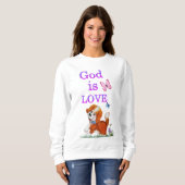 Sweatshirt Dieu est amour (Devant entier)