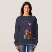 Sweatshirt Dieu est amour (Devant entier)