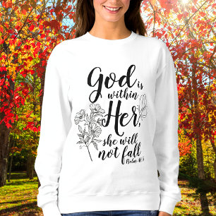 Sweatshirt Dieu est dans son psaume 46:5 Bible Verse Apparel