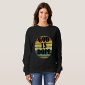 Sweatshirt Dieu est Dope Christian Funny Citations foi chréti (Devant entier)