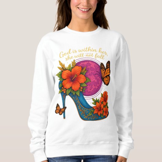 Sweatshirt Dieu est en elle (Devant)