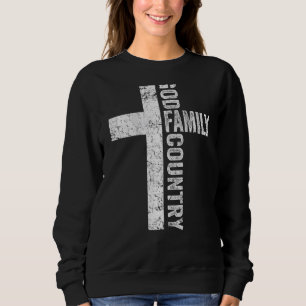 Sweatshirt Dieu Famille Pays Liberté Patriotique Christian Cr