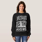 Sweatshirt Dieu Sauveur Dévot Don chrétien Jésus (Devant entier)