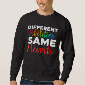 Sweatshirt Different Abilities Same Hearts Autism Awareness M (Devant)