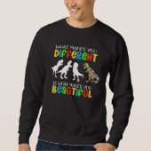 Sweatshirt Different Beautiful Autism Awareness Puzzle Piece  (Devant)