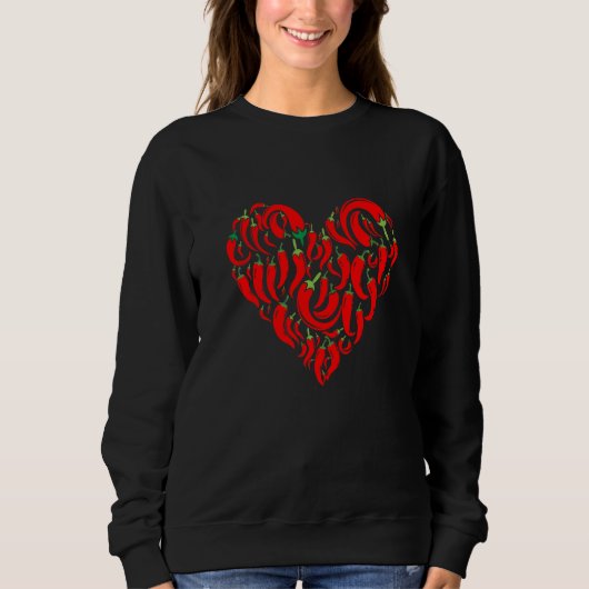 Sweatshirt Différents types de piment (Devant)