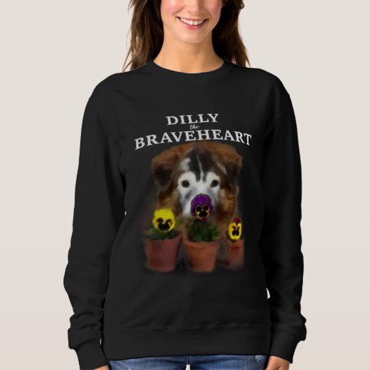 Sweatshirt Dilly the Braveheart Blind Rescue Dog Friend of th (Devant)