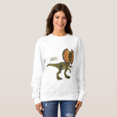 Sweatshirt Dilophosaurus dessin animé (Devant entier)