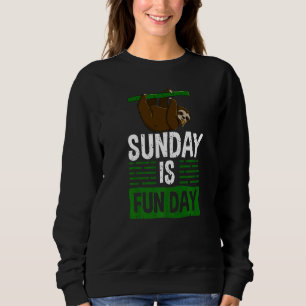 Sweatshirt Dimanche Est Fun Journee Tete Endormie Paresseux P