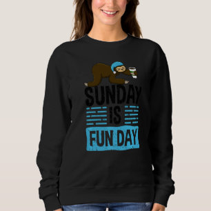Sweatshirt Dimanche Est Funday Tête Endormie Paresseux Pares