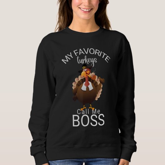 Sweatshirt Dinde fumant cigarette Mes dindes préférées appell (Devant)