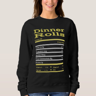 Sweatshirt Dîner amusant Rolls Nutrition Fact Thanksgiving Ch