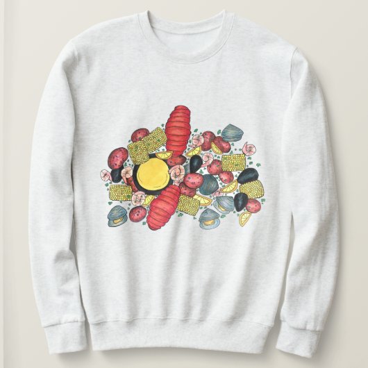 Sweatshirt Dîner de fruits de mer au homard Clambake New Engl (Design devant)