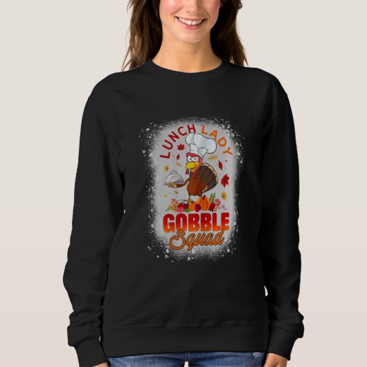 Sweatshirt Dîner Lady Gobble Squad Turquie Thanksgiving (Devant)