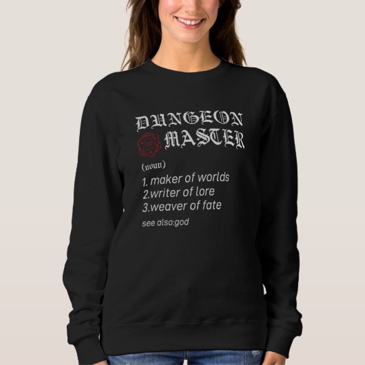 Sweatshirt Dingeon Rpg Master Dice Rolling Boss Dragon (Devant)