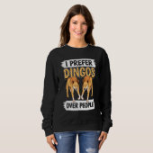 Sweatshirt Dingo Citer Chien Je Préfère Dingos Sur Les Gens D (Devant entier)