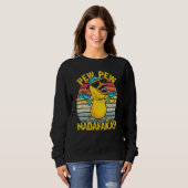 Sweatshirt Dingue mangeur de poulet Pew Pew Madafakas (Devant entier)