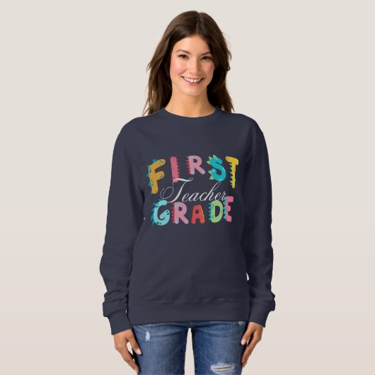 Sweatshirt Dino 1er GRADE Escadron école d'enseignant (Devant entier)