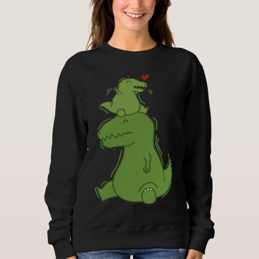 Sweatshirt Dino Daddy with small Rex Dinosaur (Devant)