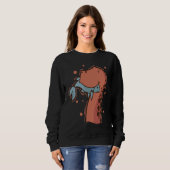 Sweatshirt Dino eats a Fish Dinosaur Reptile (Devant entier)