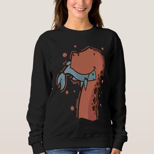 Sweatshirt Dino eats a Fish Dinosaur Reptile (Devant)
