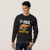 Sweatshirt Dino Lancer Rex déteste le lancer de poids Athléti (Devant entier)