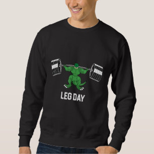 Sweatshirt Dino Leg Day Bodybuilding Powerlifting Gym Lifing
