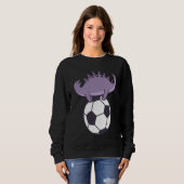 Sweatshirt Dino loves Soccer Dinosaur Reptile (Devant entier)