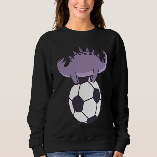 Sweatshirt Dino loves Soccer Dinosaur Reptile (Devant)
