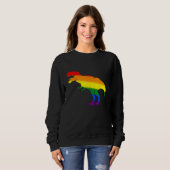 Sweatshirt Dino Pride Rainbow Flag LBGT Pride Month (Devant entier)