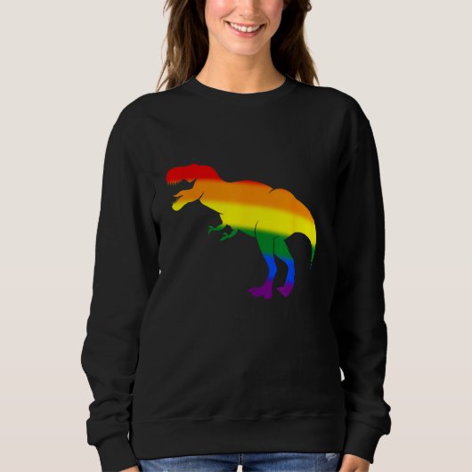 Sweatshirt Dino Pride Rainbow Flag LBGT Pride Month (Devant)