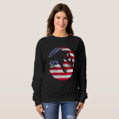 Sweatshirt Dino USA Flag Patriotic Dinosaur Rex 4th Of July (Devant entier)