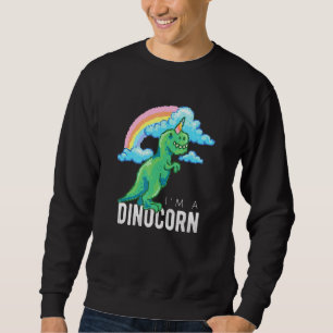 Sweatshirt Dinocorn Dinosaure Unicorn Paléontologis 8 Bits
