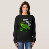 Sweatshirt Dinosarus Saint Pax Trex Joyeux St Patrick's Day L (Devant entier)