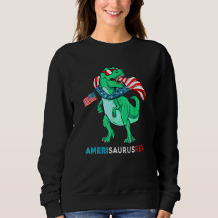 Sweatshirt Dinosaur 4 juillet Enfants Garçons Hommes Amerisau