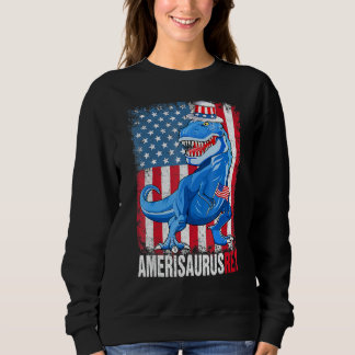 Sweatshirt Dinosaur 4 juillet Enfants Garçons Hommes Amerisau
