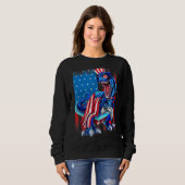 Sweatshirt Dinosaur America Drapeau Game Contrôleur 4e O (Devant entier)